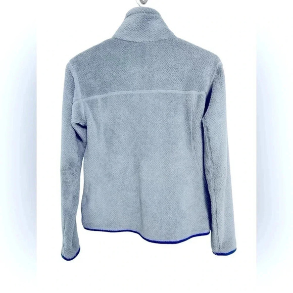 Patagonia 1/4 Snap Fleece Pullover Womens Small Gray Blue Pockets - Picture 2 of 7